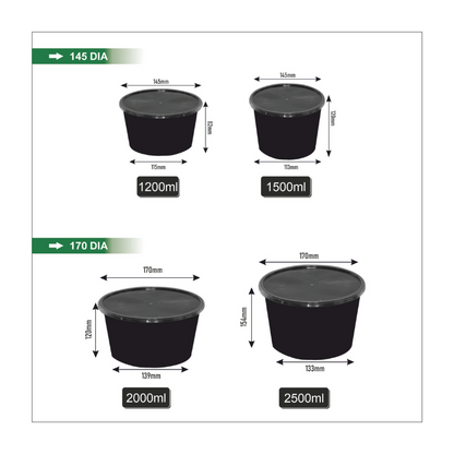 Round Recycled Containers