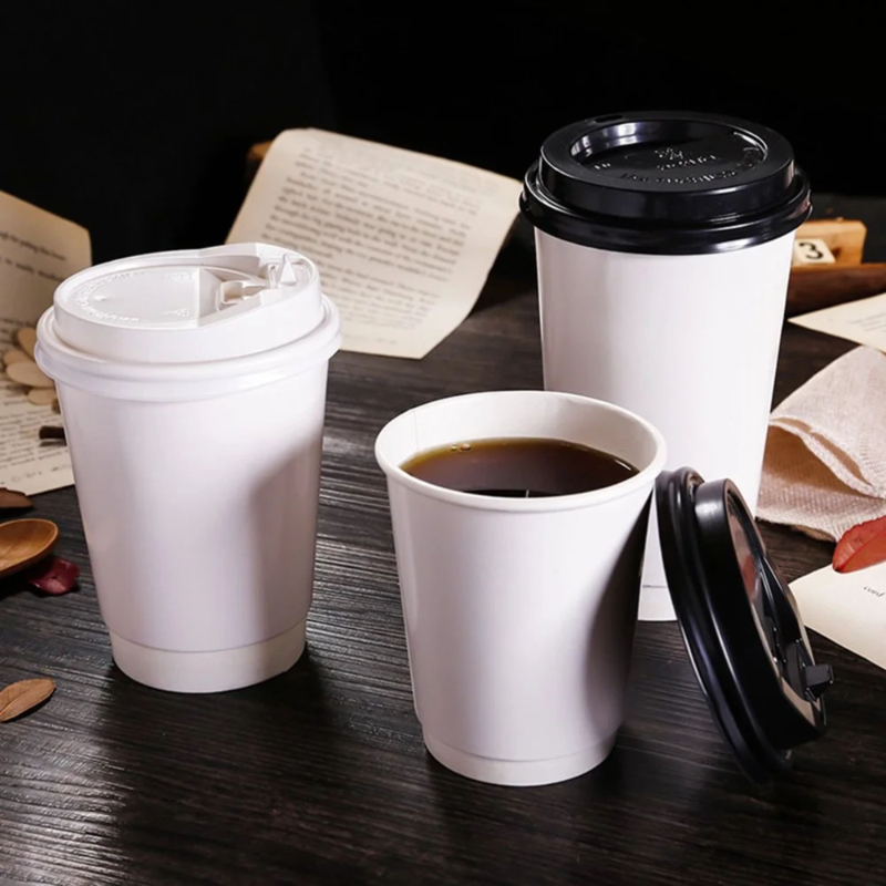 12 oz White Double Wall Paper Cups