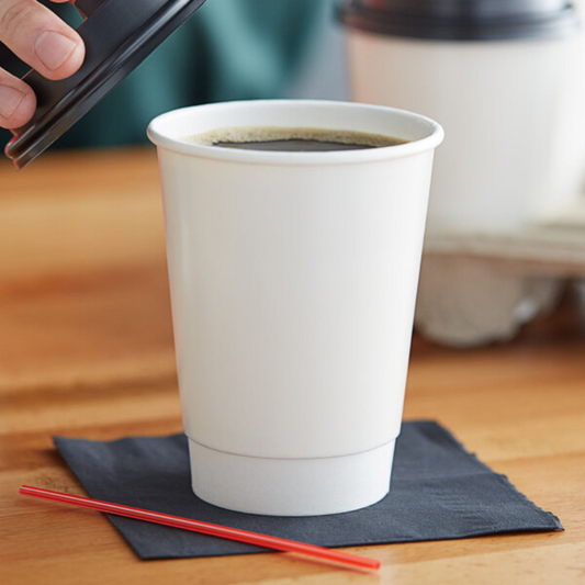 16 oz White Double Wall Paper Cups