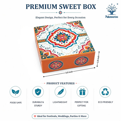 250 g Orange Printed Mithai Box Paper – Paknserve