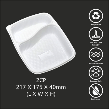 White Meal Tray 2CP
