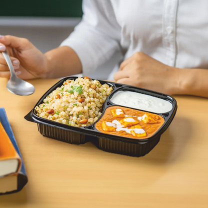 R-02 3 CP PP Meal Tray with Lid