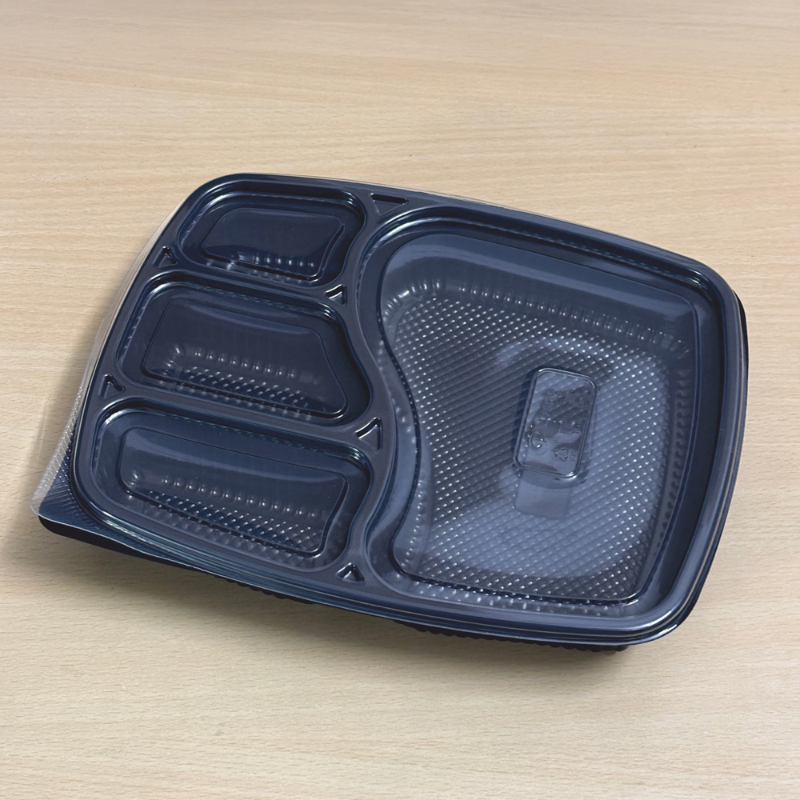 4 CP PP Meal Tray with Lid
