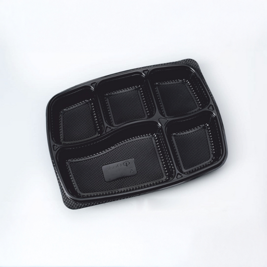 R-04 5 CP PP Meal Tray Big with Lid