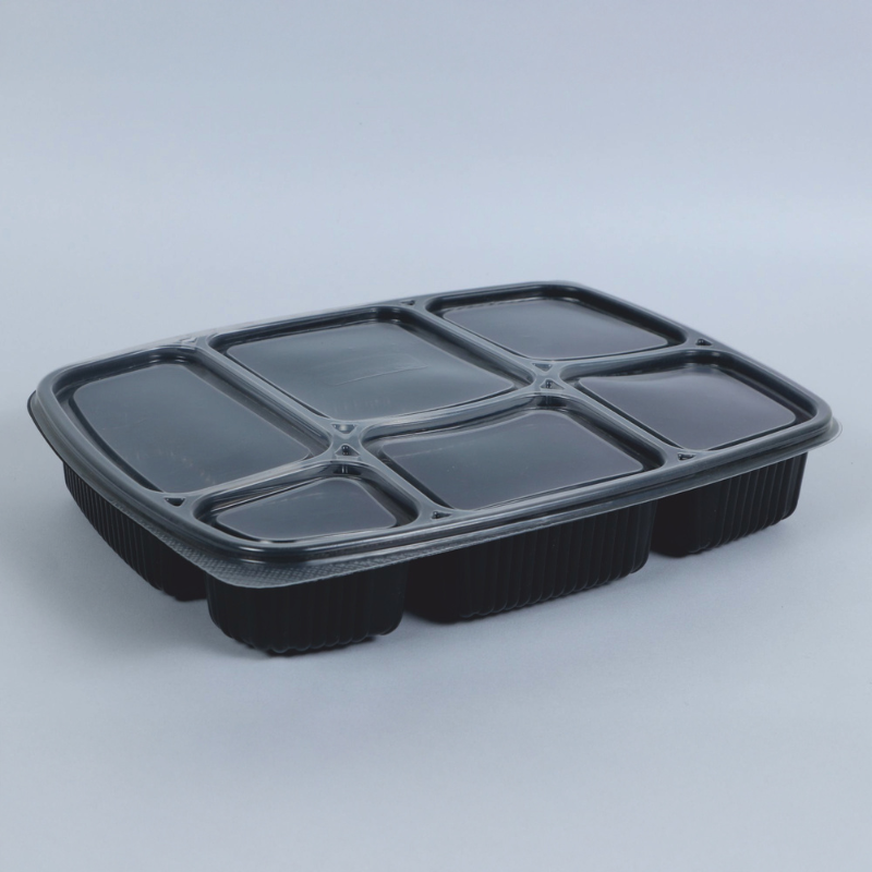 6 CP PP Meal Tray with Lid