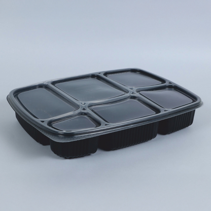 6 CP PP Meal Tray with Lid