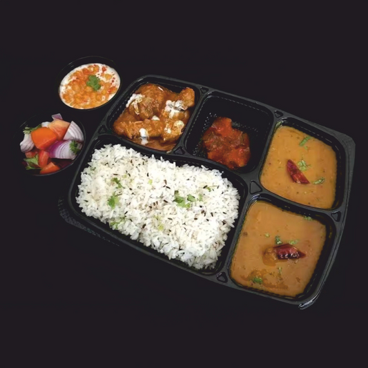 R-04 5 CP PP Meal Tray Big with Lid