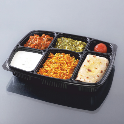 6 CP PP Meal Tray with Lid