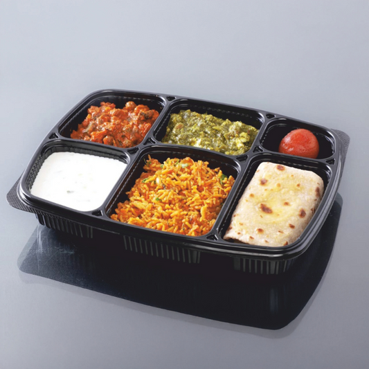6 CP PP Meal Tray with Lid