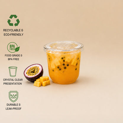300ML (10 Oz) U-Shape PET Glass