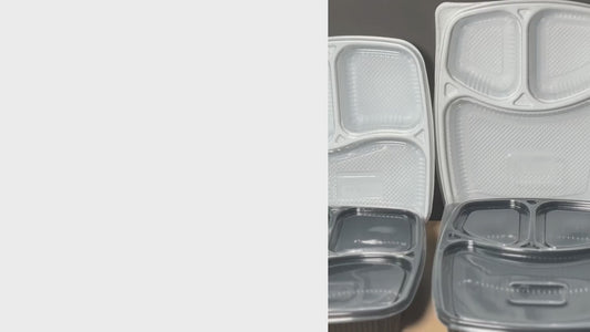 R-02 3 CP PP Meal Tray with Lid