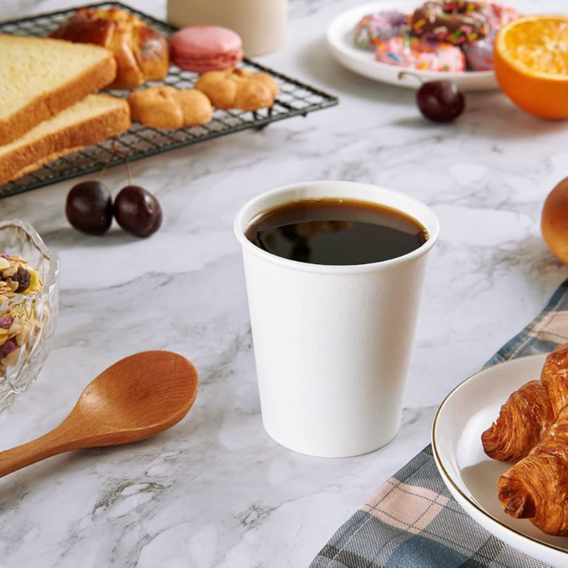 12 oz White Single Wall Paper Cups